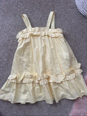 Zara Girls Yellow Ruffle Sundress